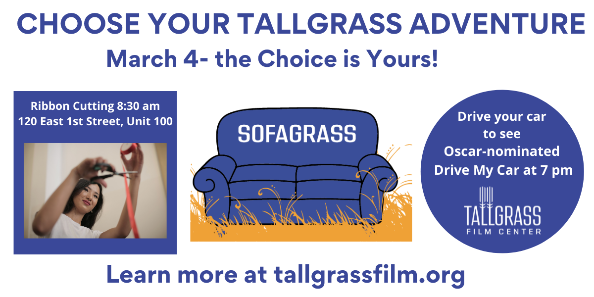 Image shows a sofa and a circle and square with text on 3 ways to support Tallgrass