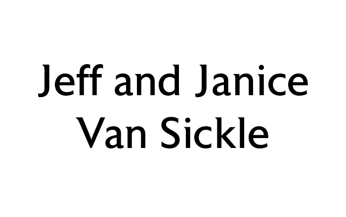 Text Logo says Jeff and Janice Van Sickle